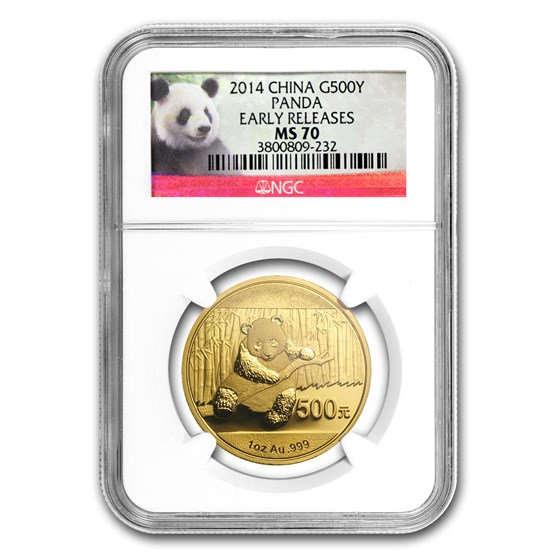 2014 China 1 oz Gold Panda MS-70 NGC (ER) 2014 China 1 oz Gold Panda MS-70 NGC (ER)